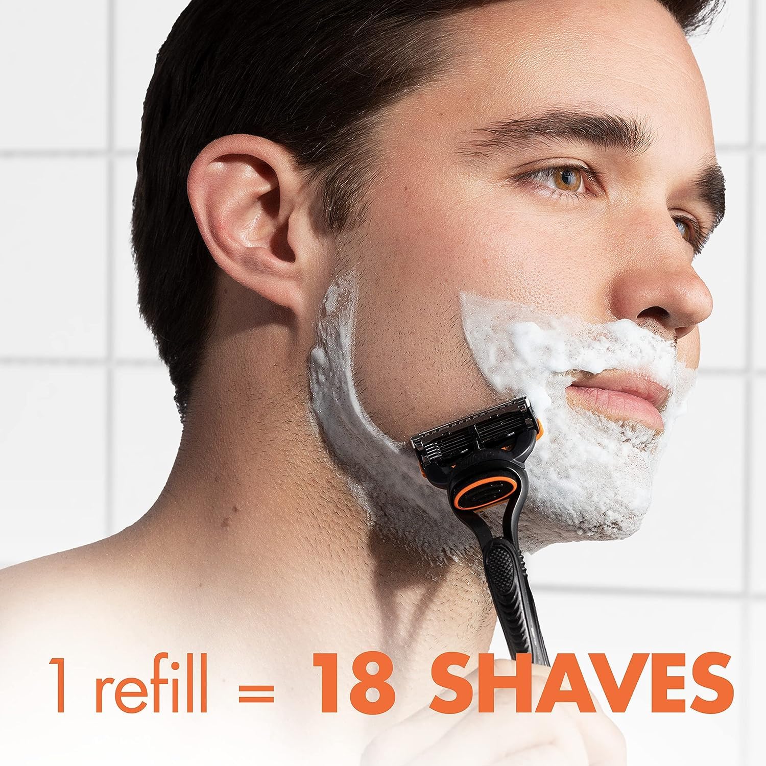 Fusion 5 Blades Refills for Men - 8 Pack Replacement Razor Cartridges with Travel Pouch & Cleaning Cloth - Compatible with Gillette Fusion5 Razors - Perfect for Travel, Gym & Everyday Shaving