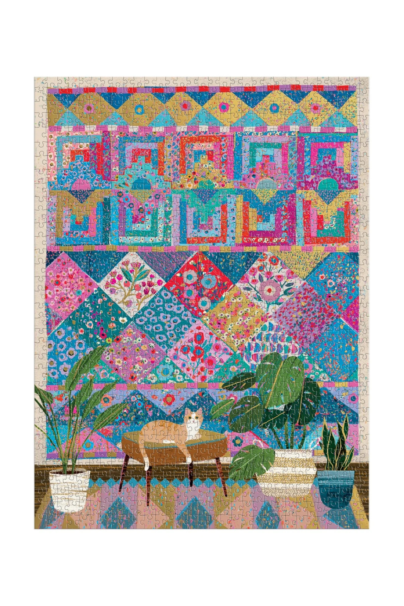 Quilter's Corner 1000 Piece Foil Jigsaw Puzzle - Perfect for Adults, Family Game Night & Home Decor