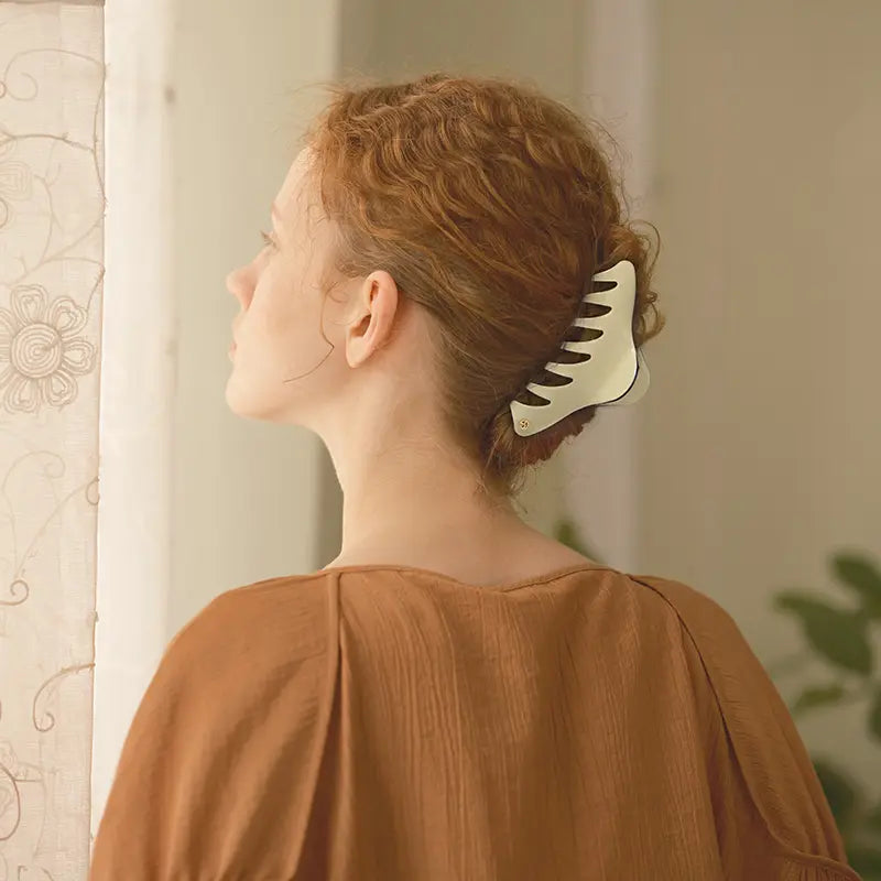 Caslida Large Hair Claw Clip - Strong Hold Hair Clips for Thick Hair, Women's Big Hair Claw for Ponytail, Bun & Updo Hairstyles - Perfect for Workout, Office & Everyday Use