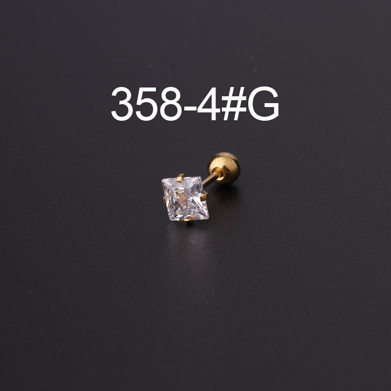 20G Cartilage Tiny Stud Earrings - Geometric Minimalist Earrings for Women | HSPJ358 | Perfect for Daily Wear, Parties & Gifting