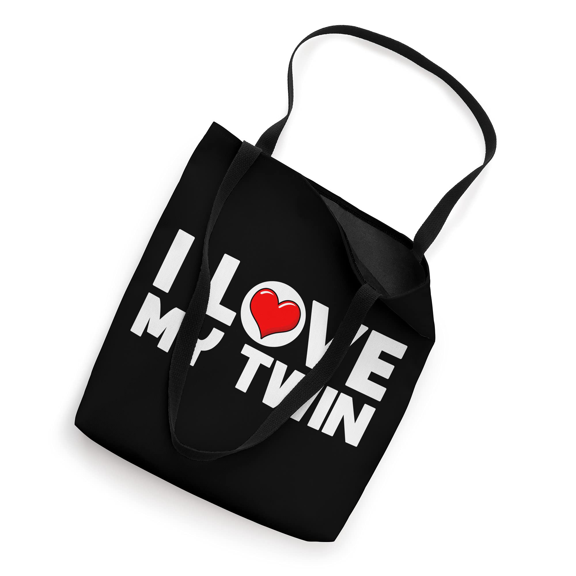 Funny I Love My Twin Tote Bag - Best Gift for Kids, Men & Women - Cool Matching Best Buddy Bag for Twins, Siblings & Friends - Perfect for Shopping, Beach & Daily Use