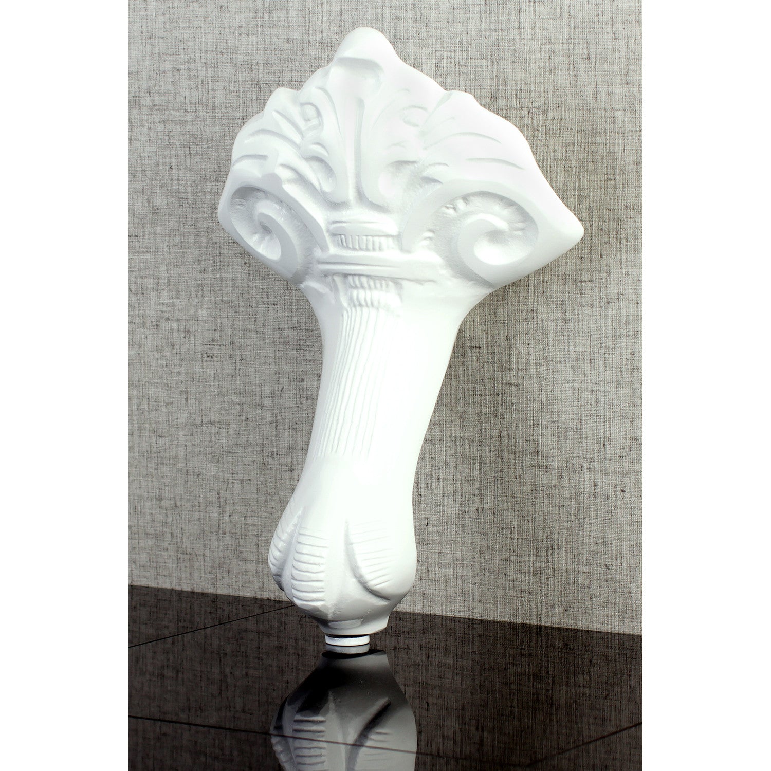 Aqua Eden NHVCTZBW 4-Piece White Cast Iron Tub Feet Set - Eagle Claw Design for Vintage Bathtub Legs Replacement & Bathroom Decor Upgrade