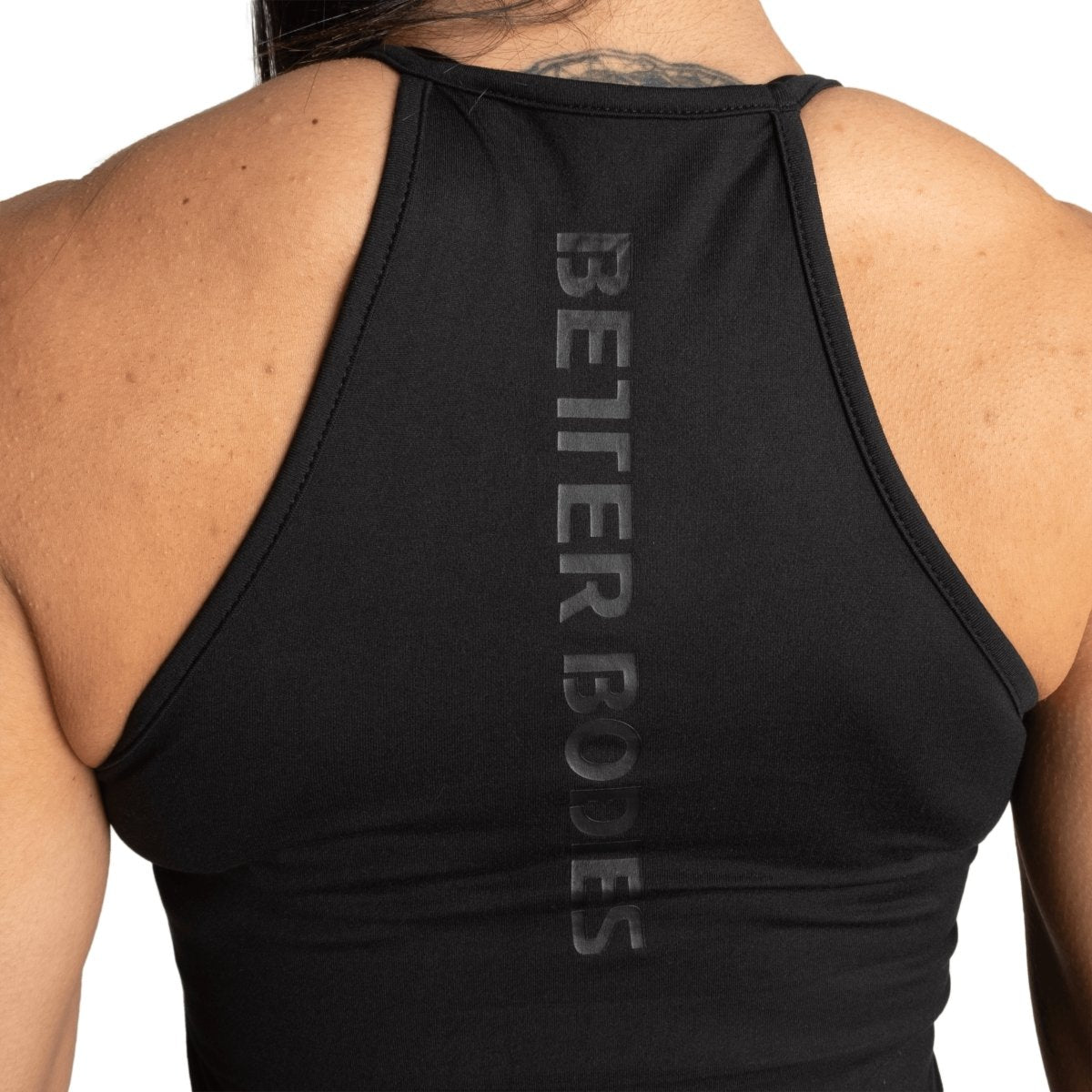 Better Bodies Performance Halter - Black | Adjustable Workout Top for Women | Gym, Yoga & Running
