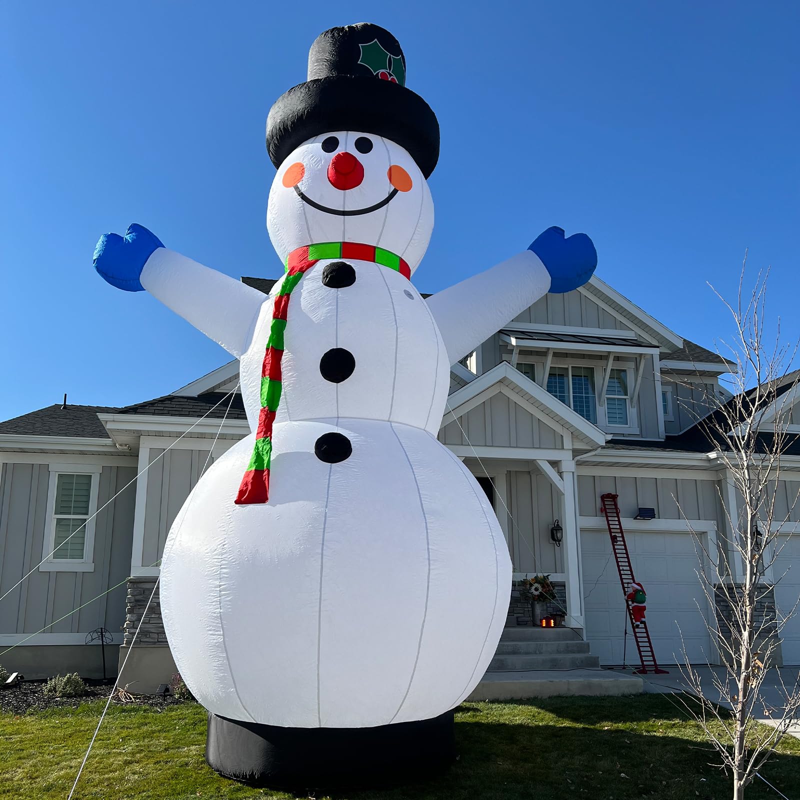 26Ft Giant Inflatable Snowman with Air Blower - Outdoor Christmas Yard Decoration for Lawn, Garden & Xmas Party (No LED Lights) | Holiday Decor, Winter Festival, Seasonal Display