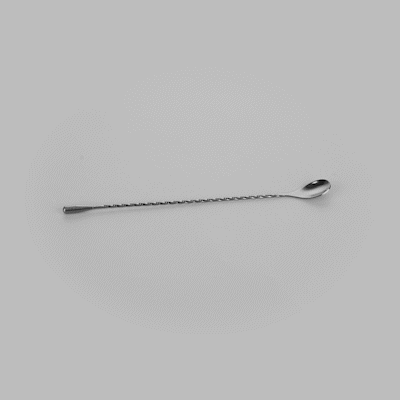 Premium Bar Lux Black Plated Stainless Steel Belicoso Barspoon - 12