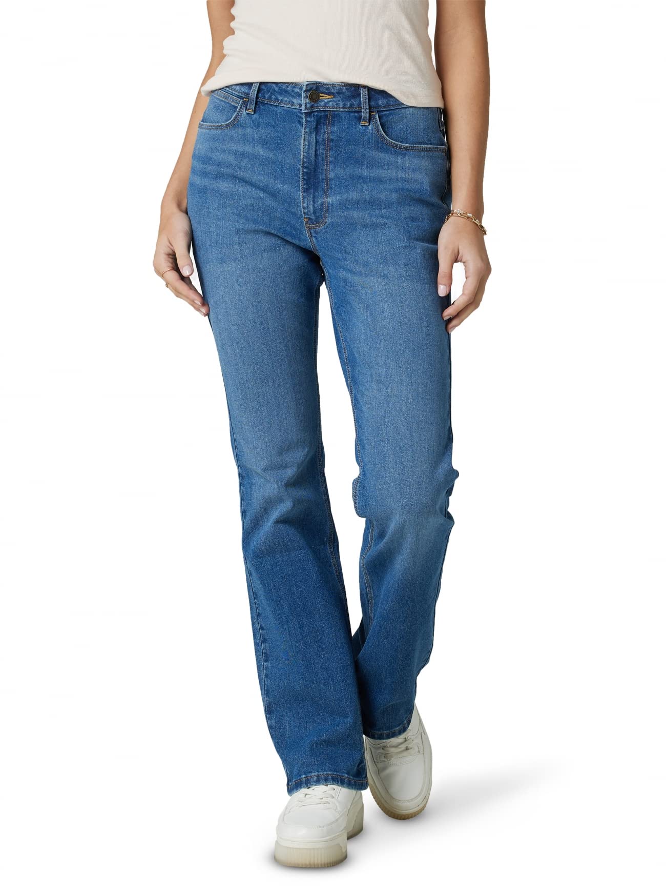 Wrangler Women's High Rise Bold Boot Cut Jeans - Comfortable & Stylish Denim Pants for Casual Wear, Work & Outdoor Activities