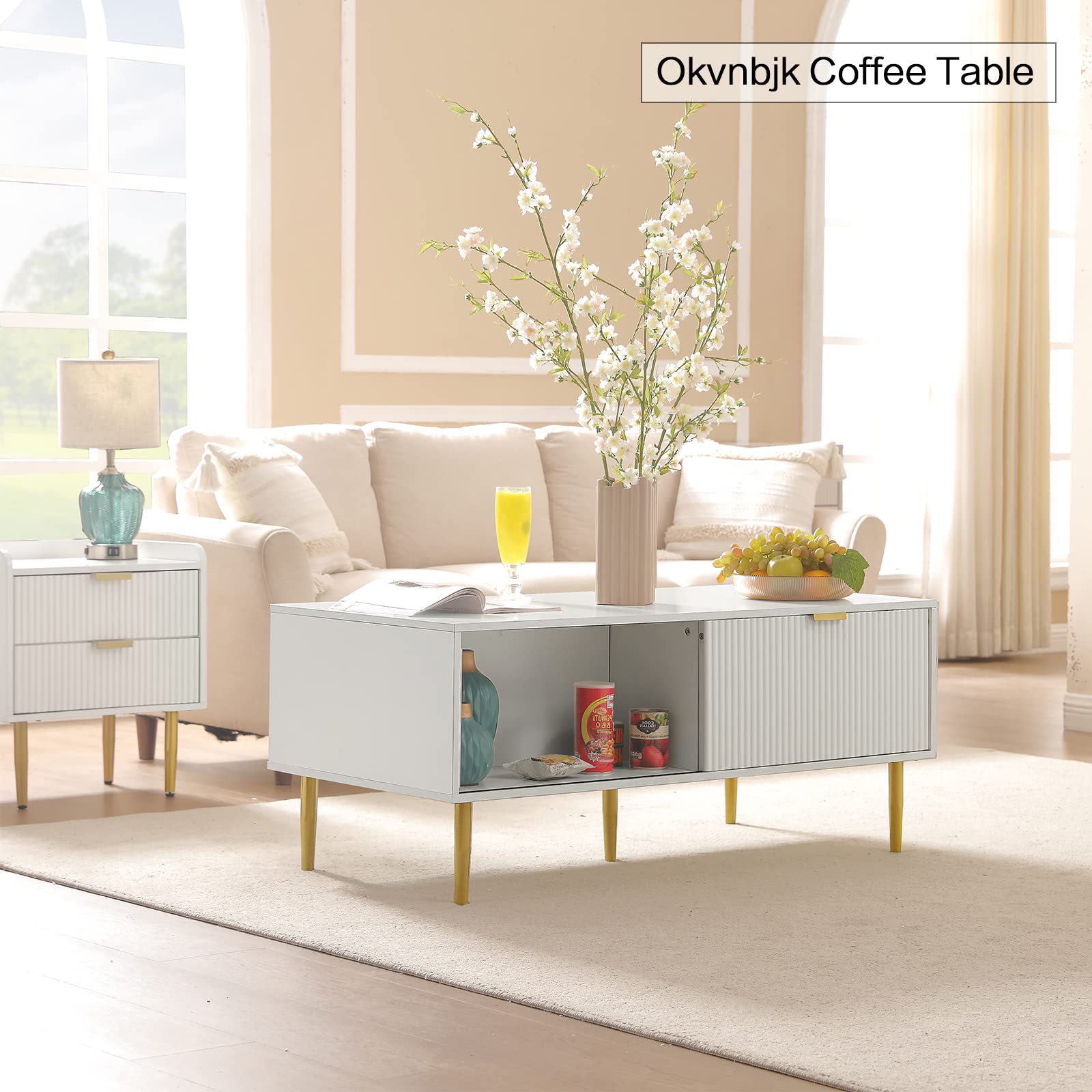 Modern White Coffee Table 48