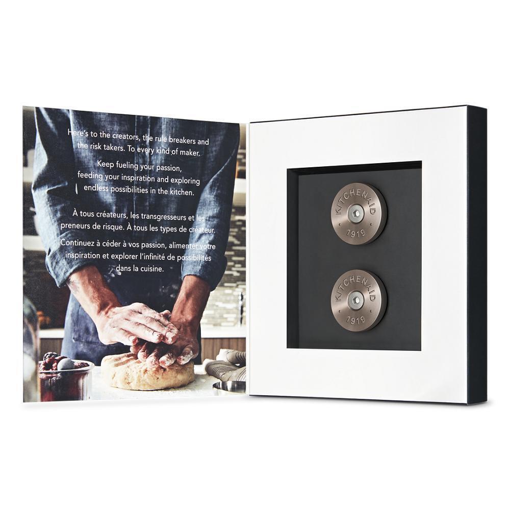 KitchenAid Commercial Style Range Handle Medallion Kit - Amana W11368841BN Replacement Part for Stove & Oven Repair