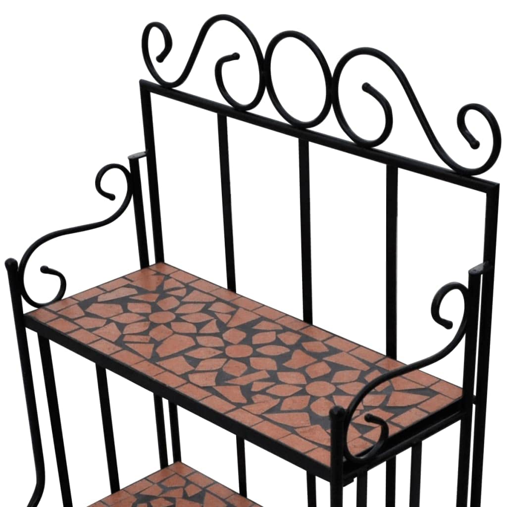 SKM Terracotta Mosaic Plant Stand - Decorative Flower Pot Holder for Indoor & Outdoor Garden Decor | Perfect for Living Room, Patio, and Balcony