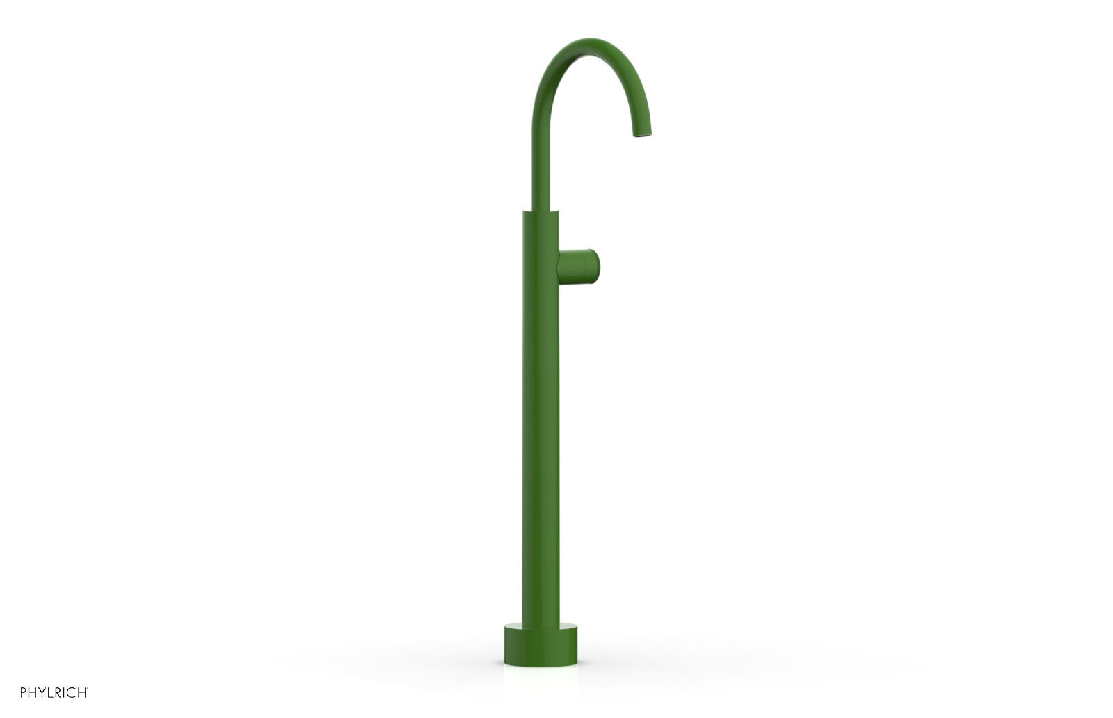 BASIC II Low Floor Mount Tub Filler with Knurled Handle - Model 230 44 04 - Perfect for Modern Bathroom Renovations and Spa-Like Shower Experiences