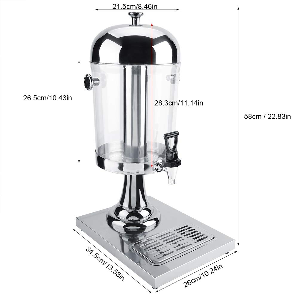 Premium Stainless Steel Beverage Dispenser - Heavy Duty Hot & Cold Drink Machine for Restaurants, Hotels, Bars - Commercial Grade Silver Drink Dispenser for Coffee, Tea, Juice, Lemonade, and Party Serving
