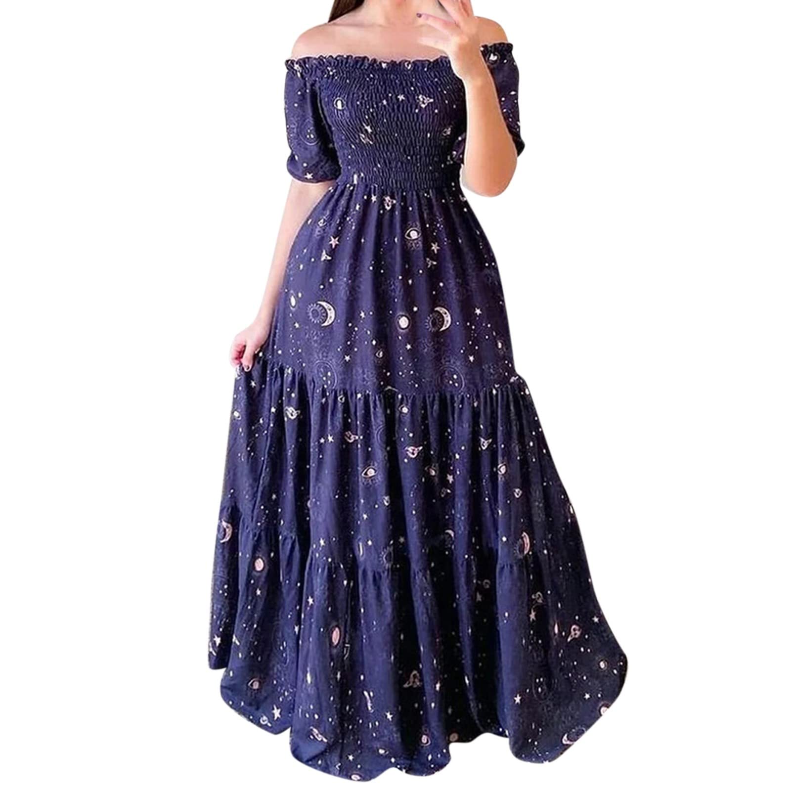 Stylish Hemlock Sleeveless Summer Maxi Dress for Women - Off Shoulder Casual Long Dress Plus Size - Perfect for Beach Vacations, Date Nights & Summer Parties