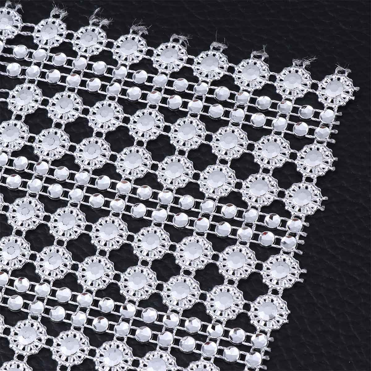 ARTIBETTER 16-Pack Rhinestone Ribbon Vase Decorations - Crystal Party Supplies for Wedding, Birthday & Home Decor - Elegant Table Centerpiece Decorative Ribbons