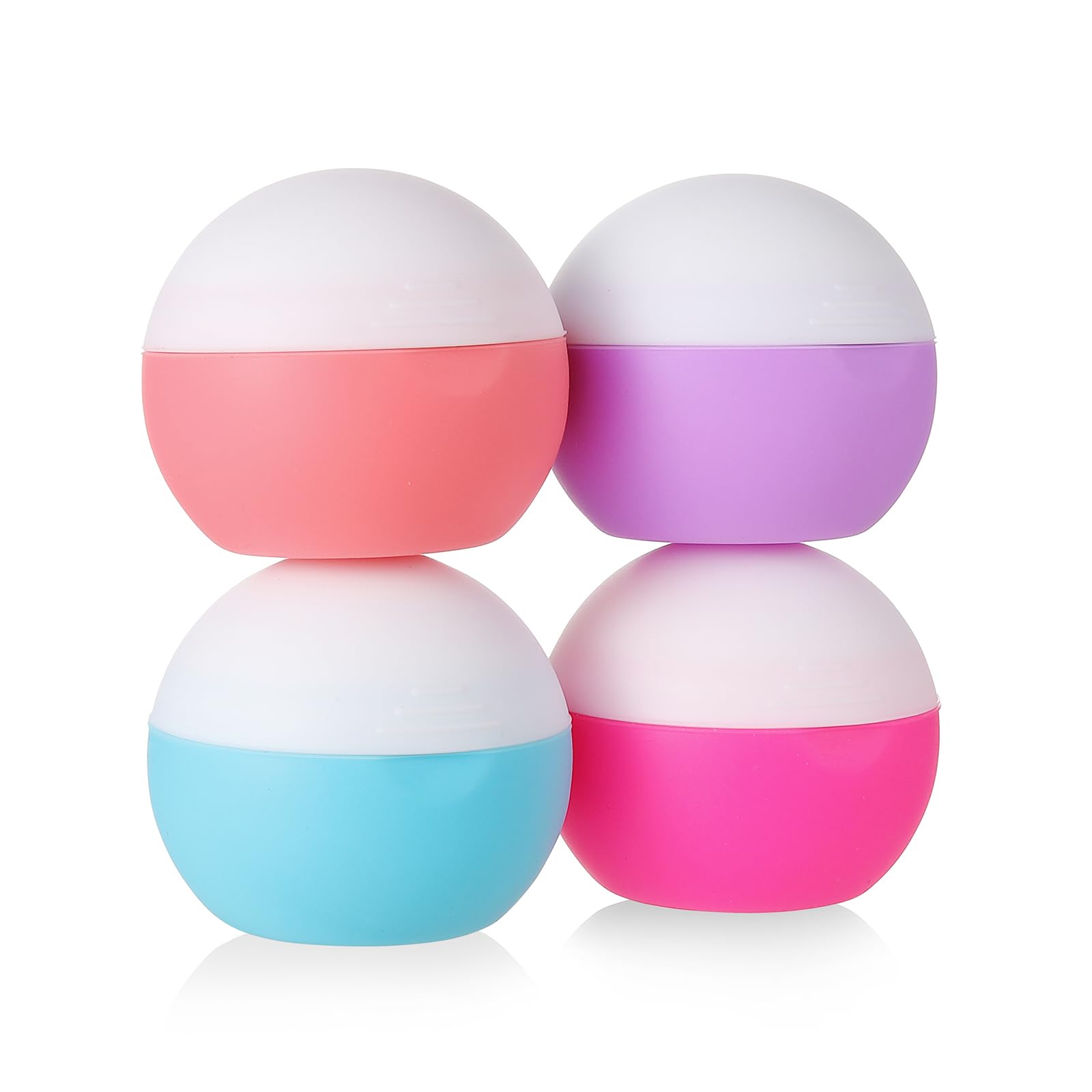 3oz Travel Size Toiletries Containers - TSA Approved Leak-Proof Silicone Cream Jars for Cosmetics, Face & Body Creams - Perfect for Airplane Carry-On, Gym Bag & Vacation Essentials (Style 1)