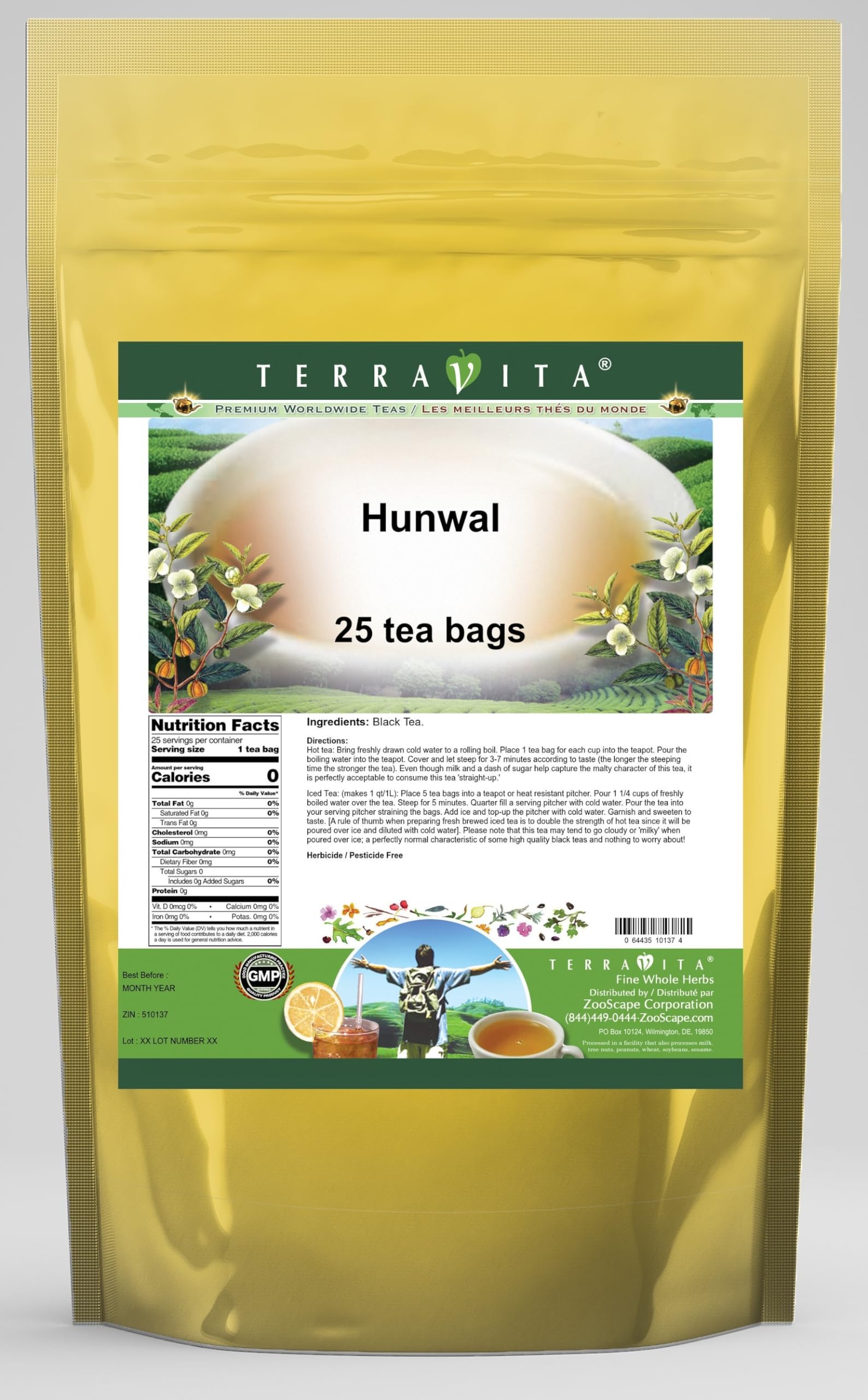 Hunwal - GBOP Herbal Tea (25 Tea Bags) | Natural & Healthy | Perfect for Relaxation, Stress Relief & Daily Wellness