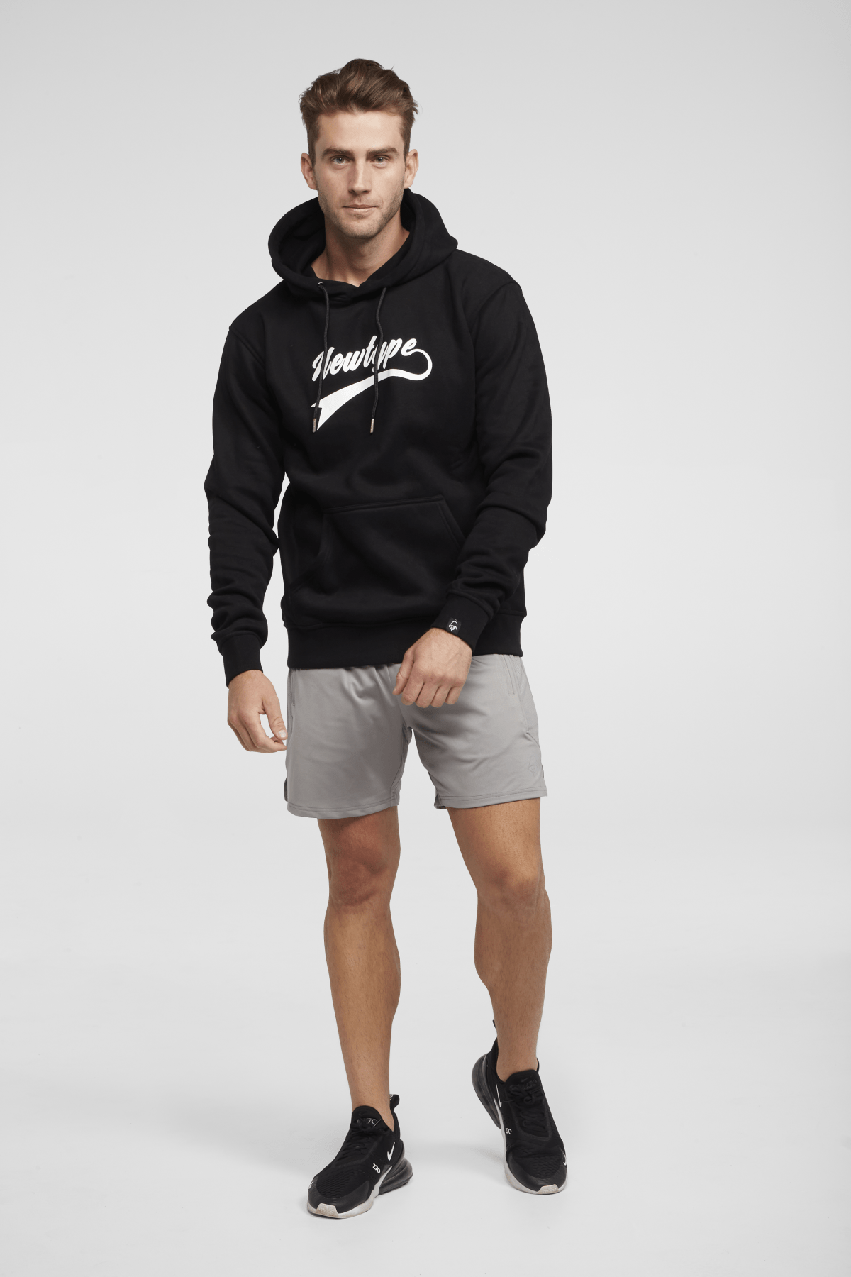 Dynamic Hooded Pullover Sweatshirt for Men & Women - Soft Fleece Lined Comfortable Zip Up Hoodie in Midnight Black - Perfect for Gym, Running, Outdoor Activities & Casual Wear