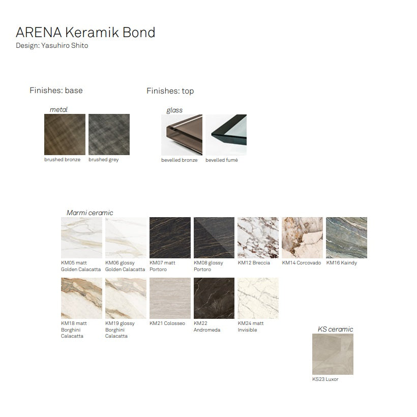 ARENA Keramik Bond Coffee Table - Modern Ceramic Side Table for Living Room, Bedroom & Office - Stylish & Durable Home Decor Furniture