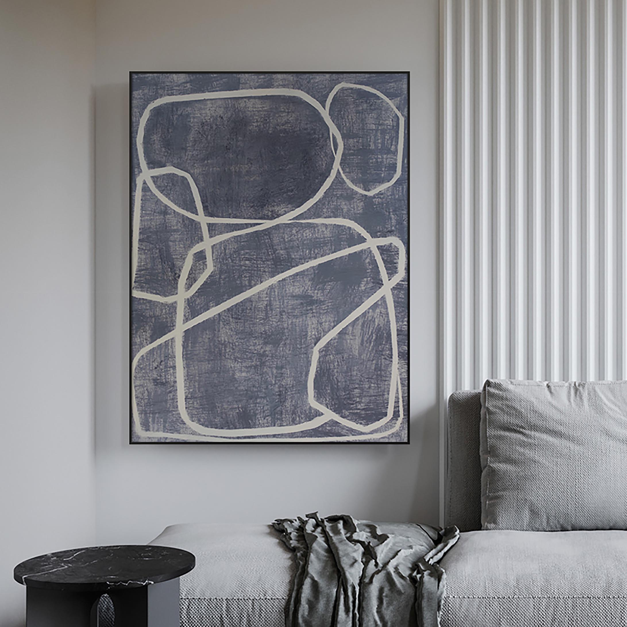 Abstract Tranquility Wall Art #WS089 - Custom Size Canvas Painting for Living Room, Bedroom & Office Decor