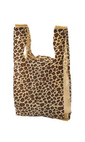 1000 Pack Small Leopard Print Plastic T-Shirt Bags 8
