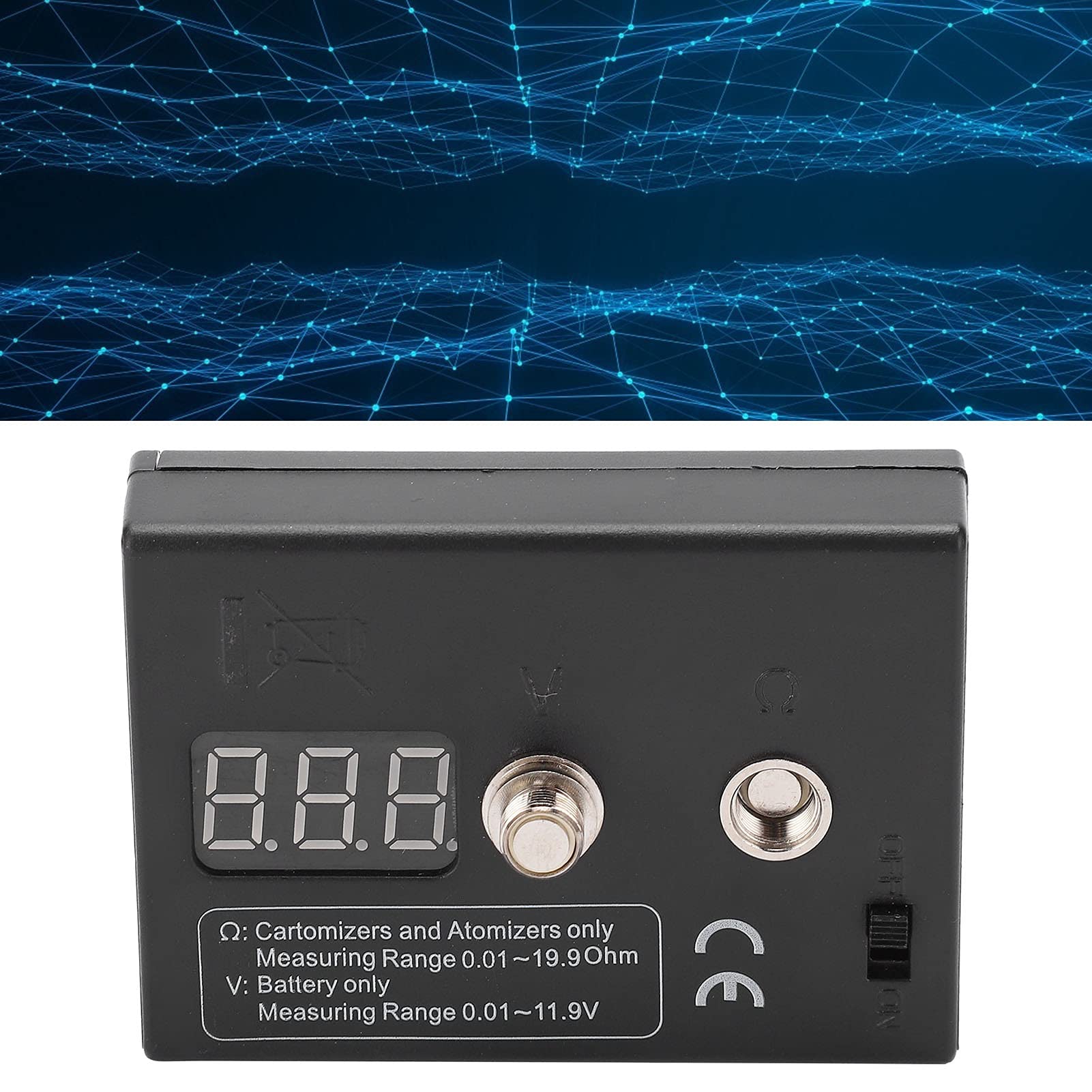 Digital Ohm Meter Tester - 0.01-20Ω Resistance Measurement Tool for Coils, Wires & Atomizers | DIY Electronics Repair, Vaping Mod Testing (3V Power)