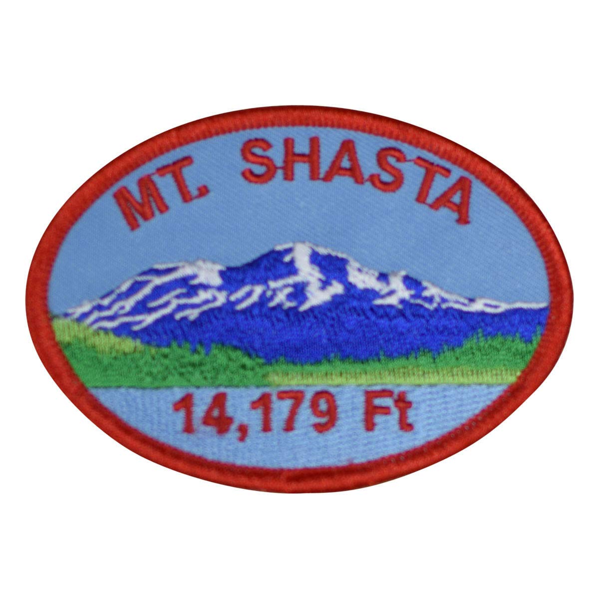 Mount Shasta California Iron-On Patch - Oval Embroidered Badge for Jackets, Backpacks & Hats | Outdoor Enthusiast Gear