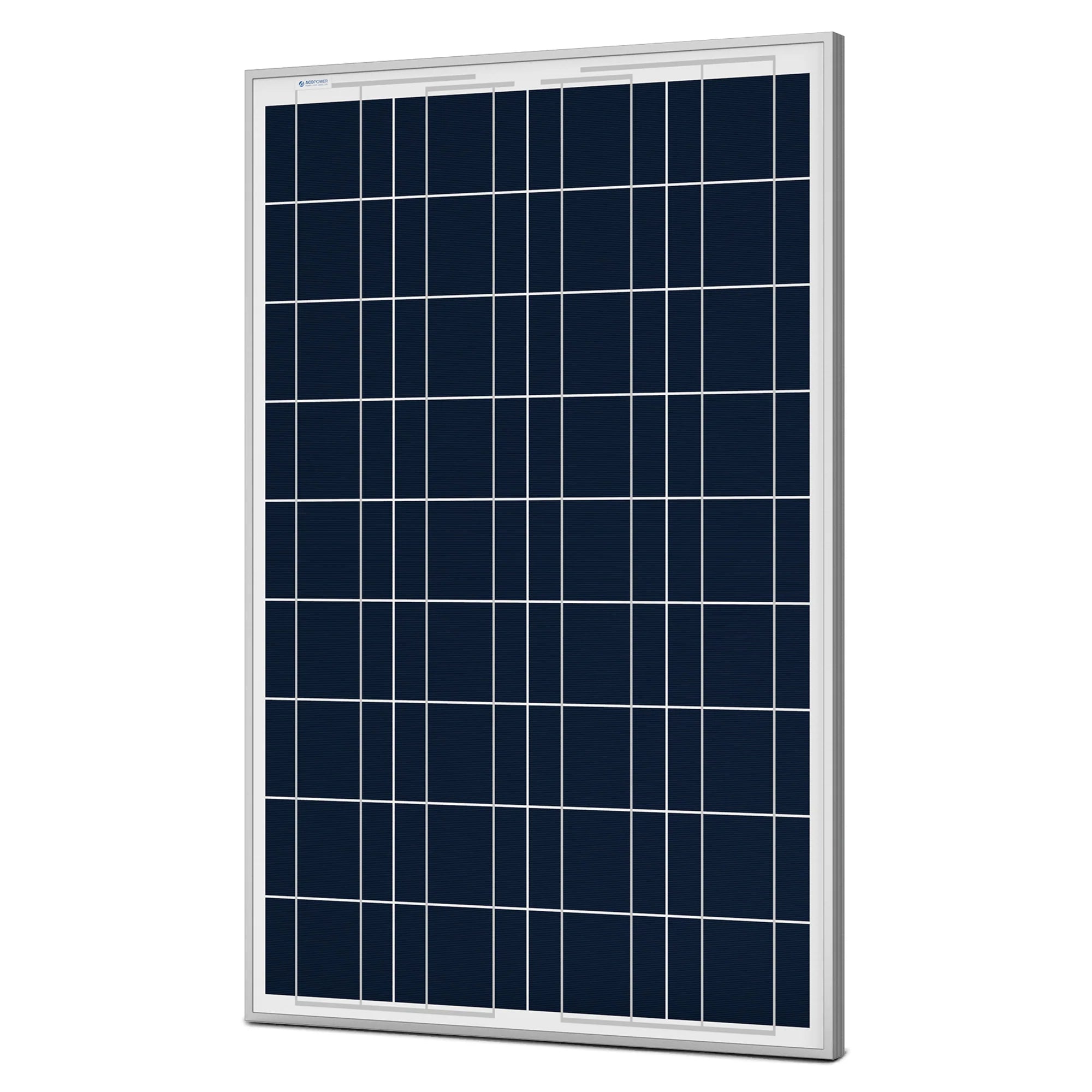 ACOPOWER 100W Polycrystalline Solar Panel for RV, Boat, Off-Grid Power - High Efficiency Solar Charging for Camping, Emergency Backup & Outdoor Adventures