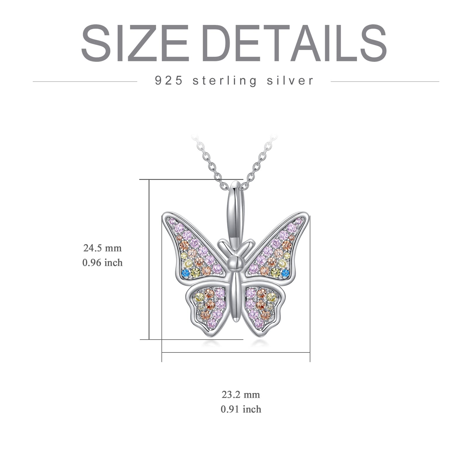 925 Sterling Silver Butterfly & Dragonfly Pendant Necklace for Women - Elegant Jewelry Gift for Mom, Wife, Girlfriend - Perfect for Christmas, Anniversary, Birthday, Valentine's Day & Graduation - Ideal for Everyday Wear, Special Occasions & Gift Giving