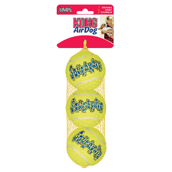 Kong SqueakAir Dog Toy Tennis Balls - X Small 3 Pack | Durable Chew Toys for Small Dogs | Perfect for Fetch, Training & Indoor/Outdoor Play