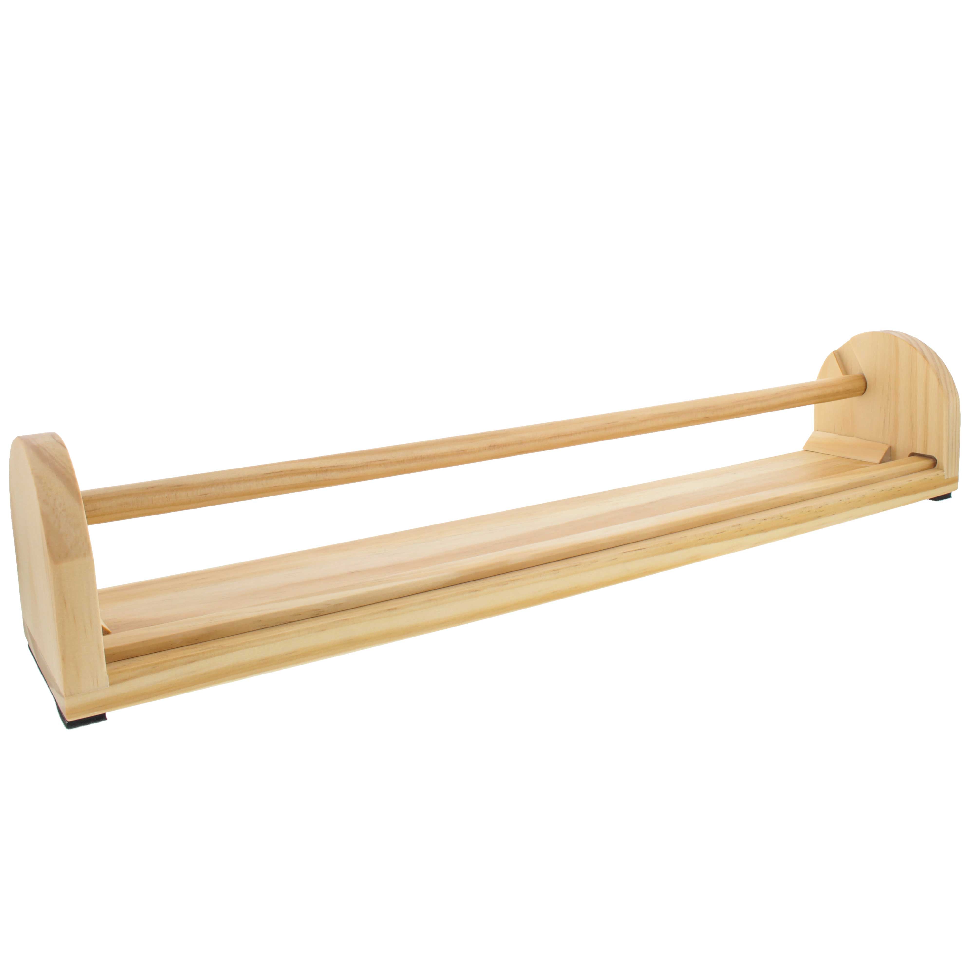 18 Inch Wooden Tabletop Paper Holder & Dispenser - Office & Home Desk Organizer for Napkins, Towels, and Wrapping Paper - Perfect for Kitchen, Craft Room, or Restaurant Use