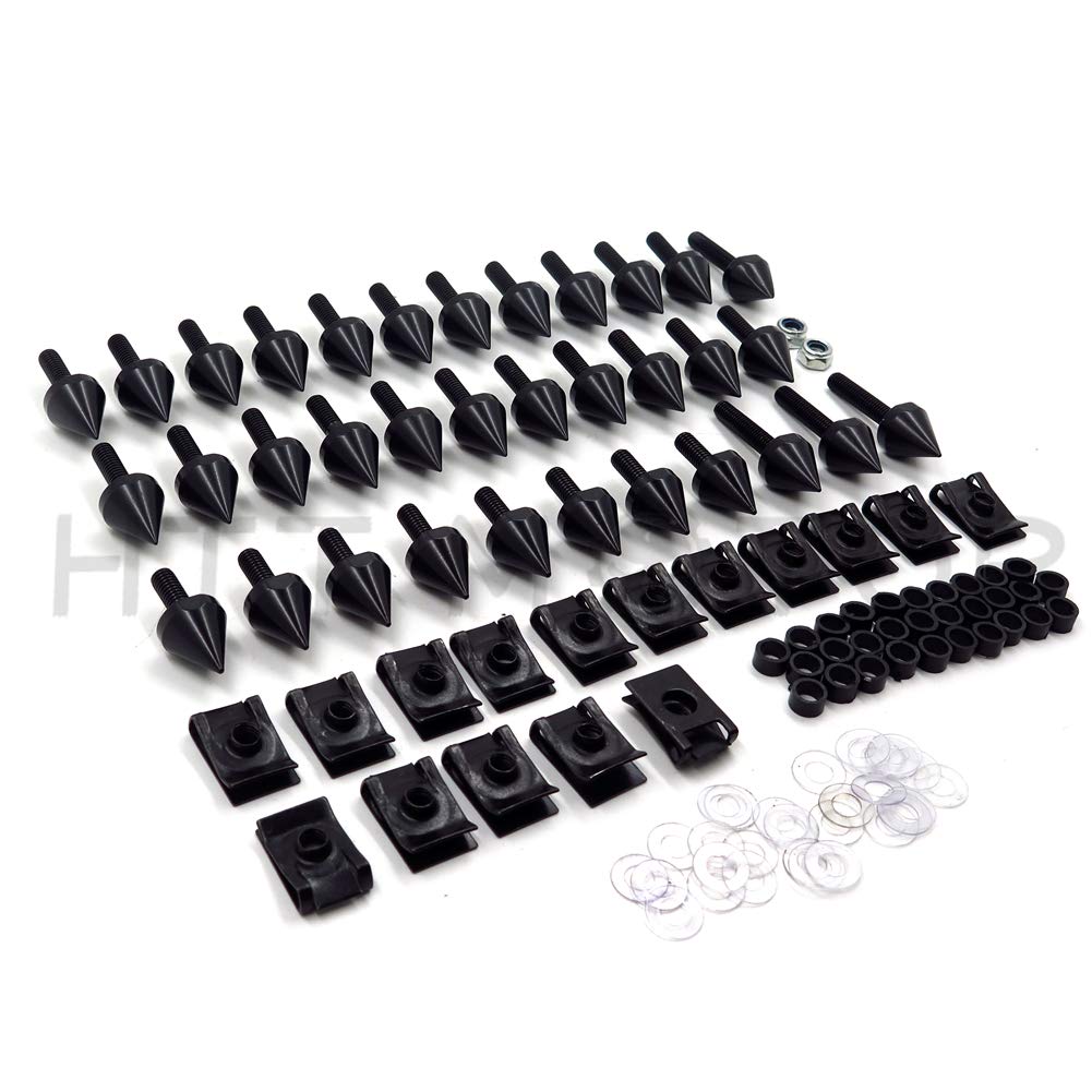 Black Spike Fairing Bolts Kit for 2004-2006 YZF R1 - Motorcycle Accessories