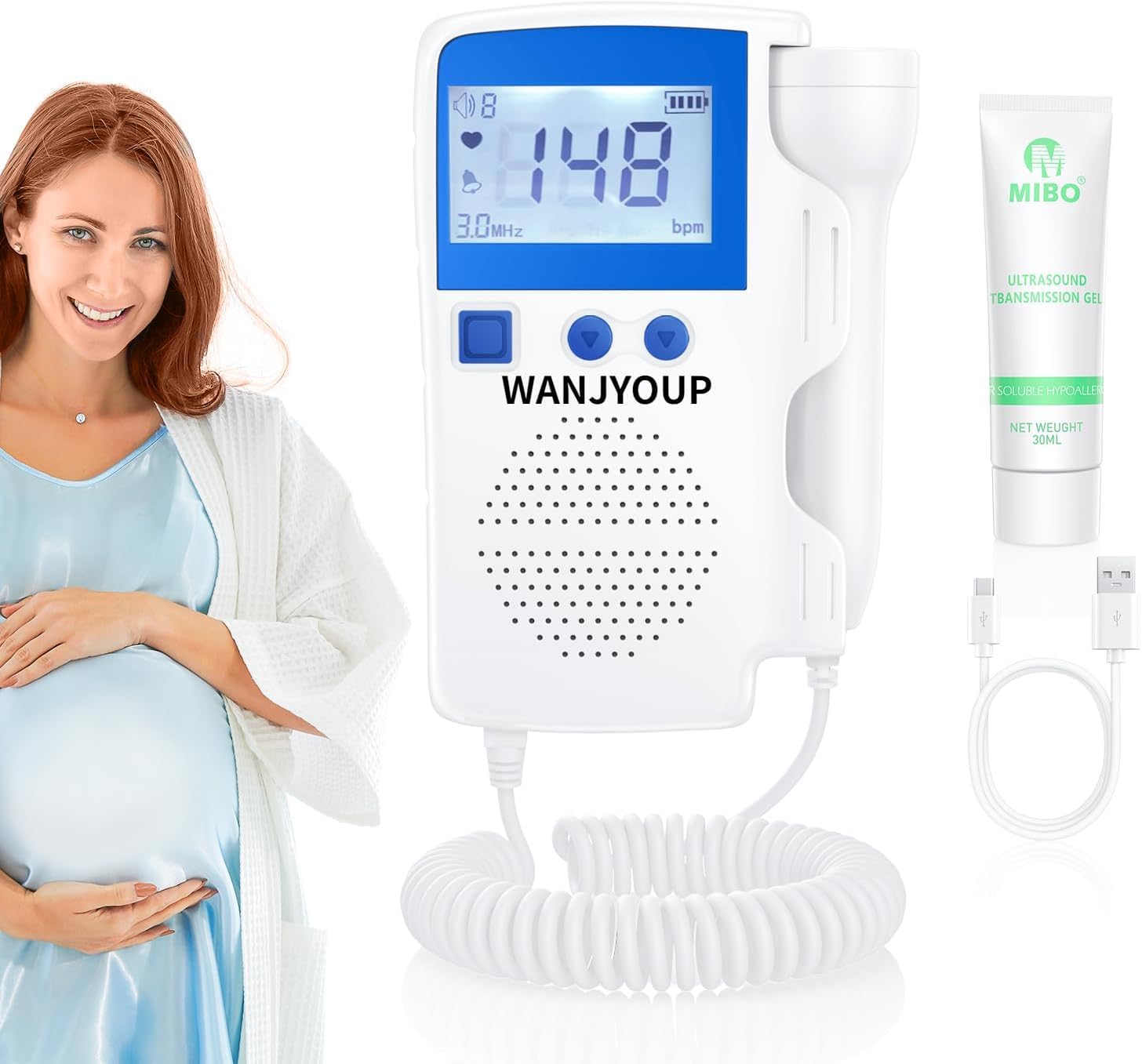 Portable Doppler Fetal Heart Rate Monitor Bag - Waterproof Baby Heartbeat Pregnancy Accessories for New Moms, Easy to Carry & Organize - Perfect for Doctor Visits, Travel & Home Use