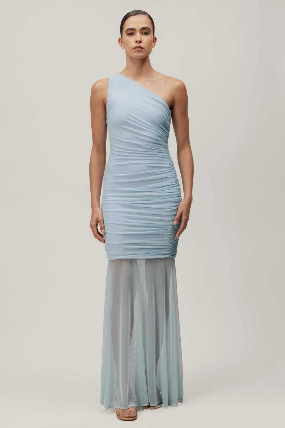 Ina Maxi Dress Ciel - Elegant Long Flowy Summer Dress for Women | Perfect for Beach Vacations, Weddings & Casual Outings