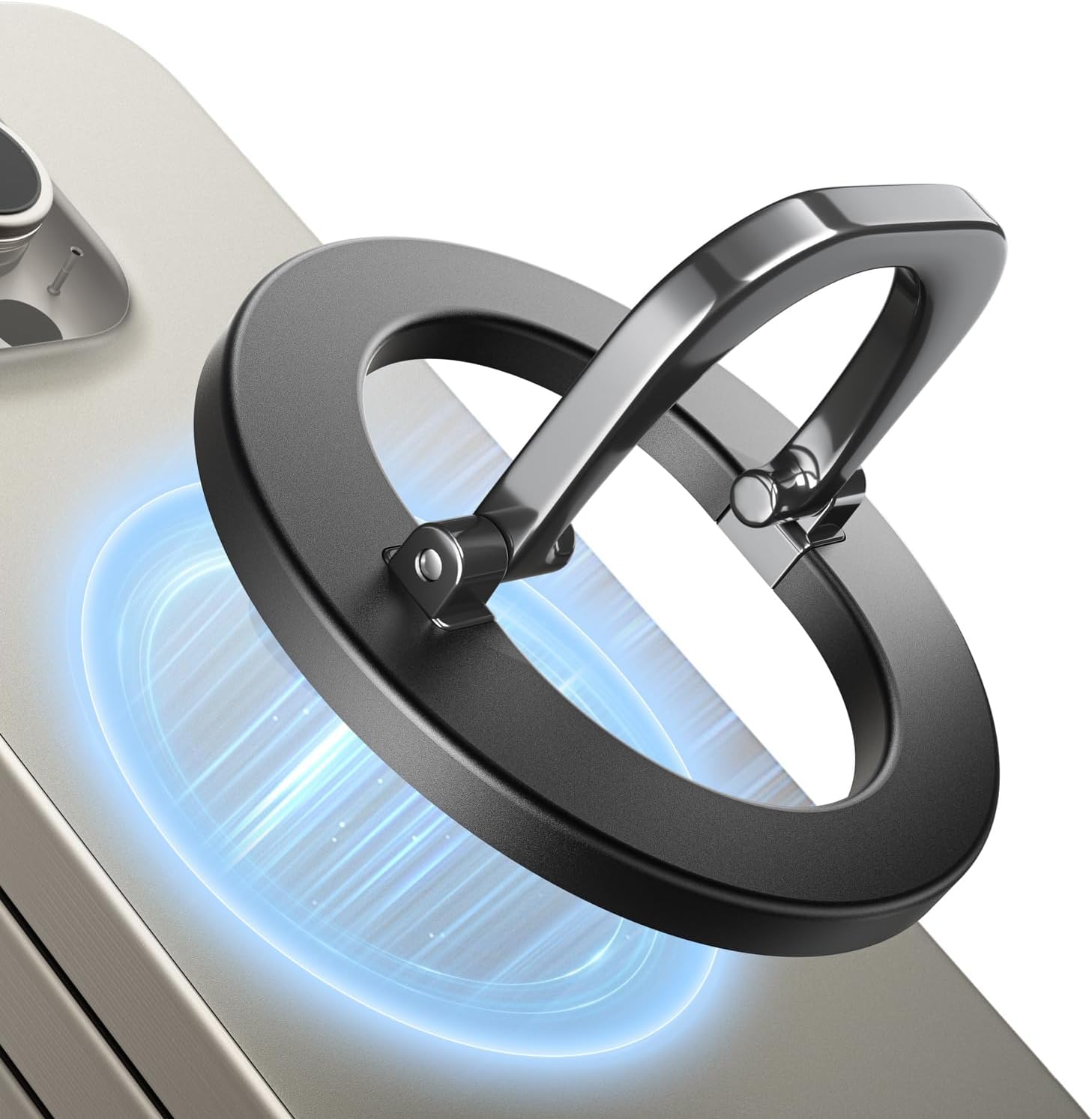 SUPERONE Adjustable Magnetic Phone Grip & Kickstand - Removable Finger Ring Holder for MagSafe Accessories | Compatible with iPhone 16/15/14/13/12 Series | Perfect for One-Hand Use, Video Watching & Secure Phone Handling