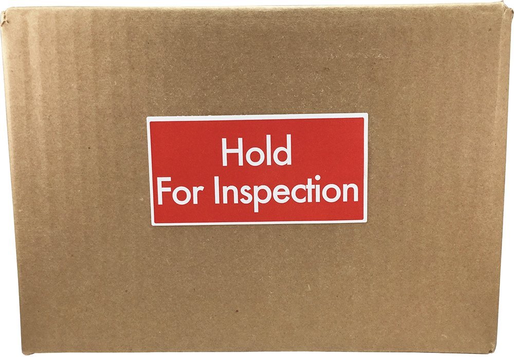 500 Pack 2 x 4 Inch Hold for Inspection Stickers - Self-Adhesive Labels Roll for Warehouse, Shipping, and Inventory Management - Perfect for Logistics, Packaging & Organization