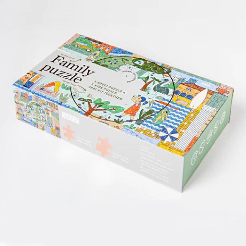 Big Country Small City Family Puzzle - 500 Piece Jigsaw Puzzle for Adults & Kids - Fun Educational Game for Family Bonding & Travel Entertainment