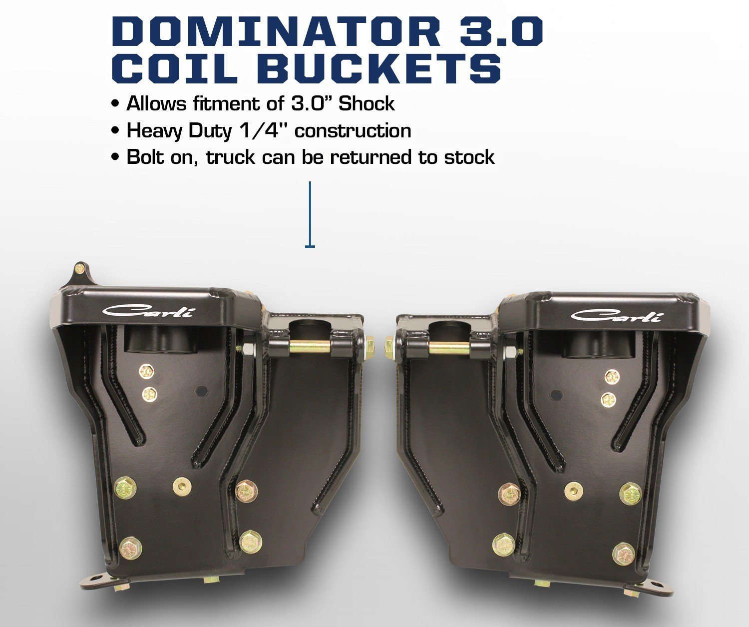 2005-2016 Ford F250 F350 4X4 Dominator Fabricated Coil Bucket - Heavy Duty Suspension Upgrade for Off-Road & Towing
