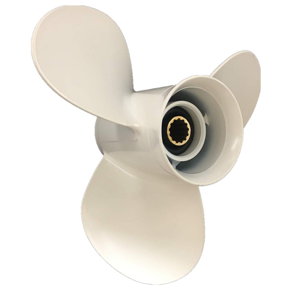 CAPTAIN Propeller 10 3/8x13 for Yamaha Outboard Motors 25-60HP (T25, F30/40/50/60) - 13 Tooth Spline Replacement Part 6H5-45945-00-EL - Perfect for Boating, Fishing & Marine Activities