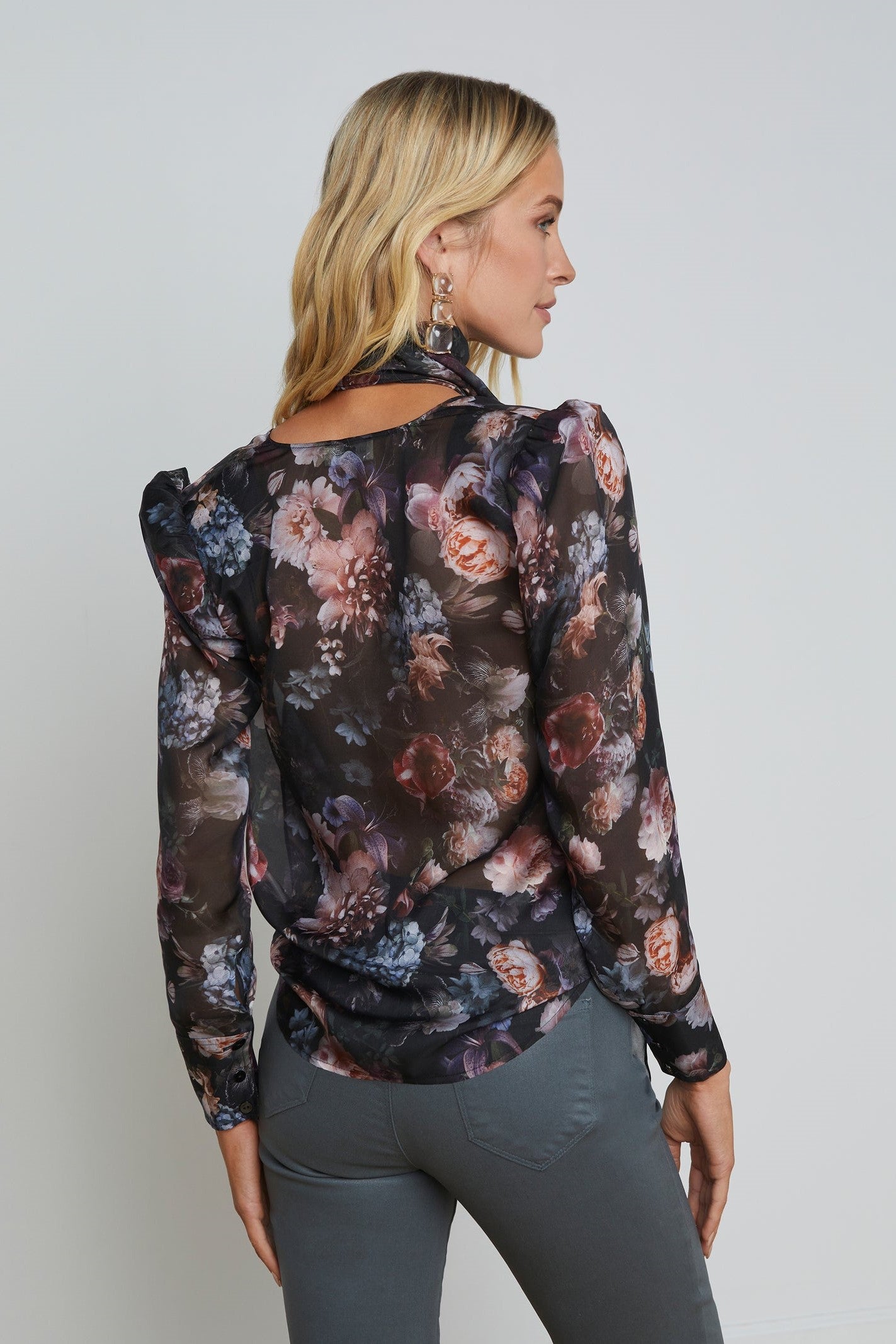 L'Agance Cambria Silk Tie Neck Blouse for Women - Elegant Satin Blouse with Bow Tie Detail - Perfect for Office Wear, Business Meetings & Special Occasions
