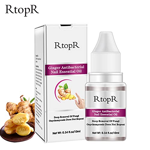 RtopR Nail Repair Liquid - Antifungal Treatment for Onychomycosis, Moisturizing Nail Care Essence with Ginger Extract - Perfect for Damaged, Brittle Nails & Fungal Infections at Home or Salon Use