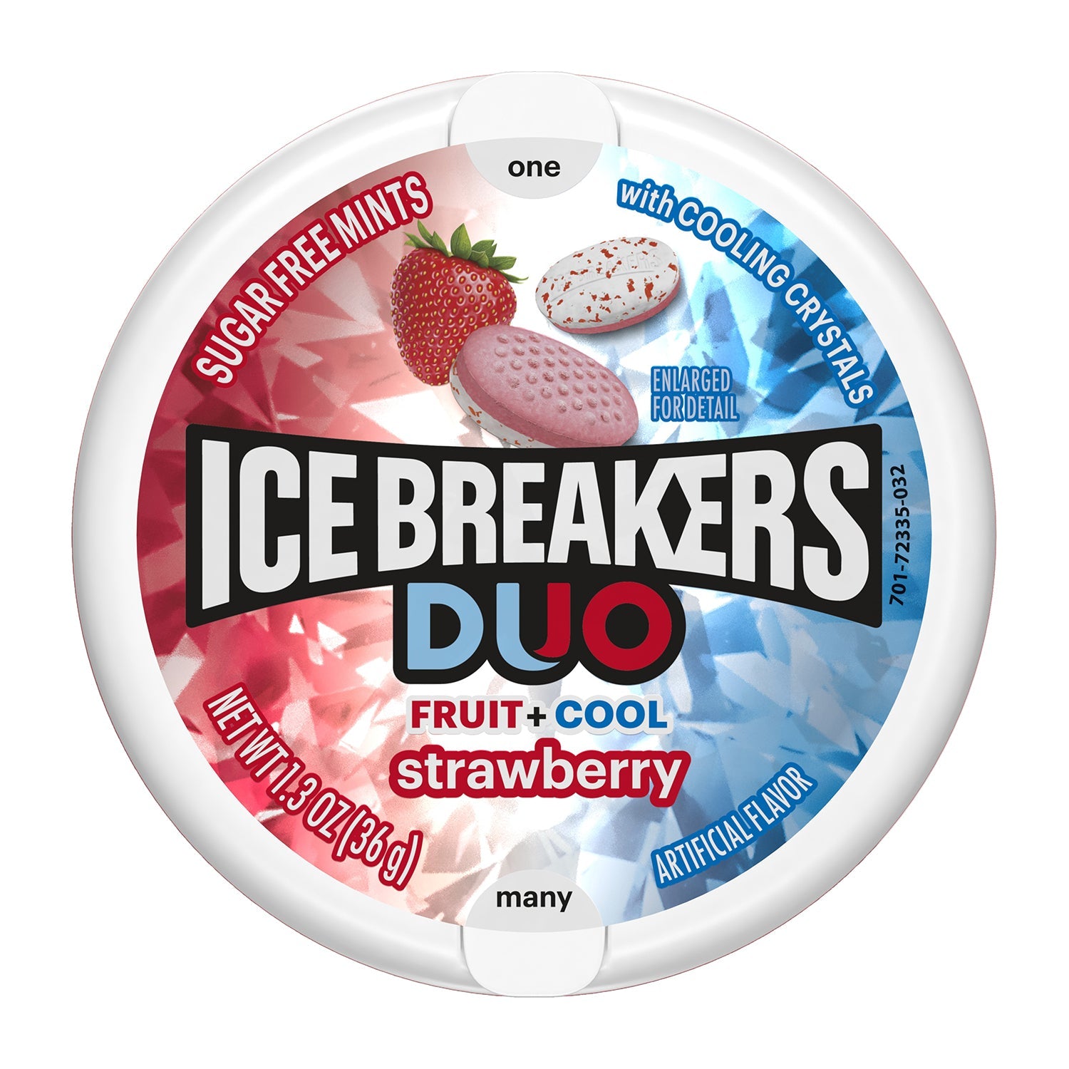 Hershey Ice Breaker Mints Duos Strawberry - 8 Count Box | Fresh Breath Mints for Office, Car & Travel
