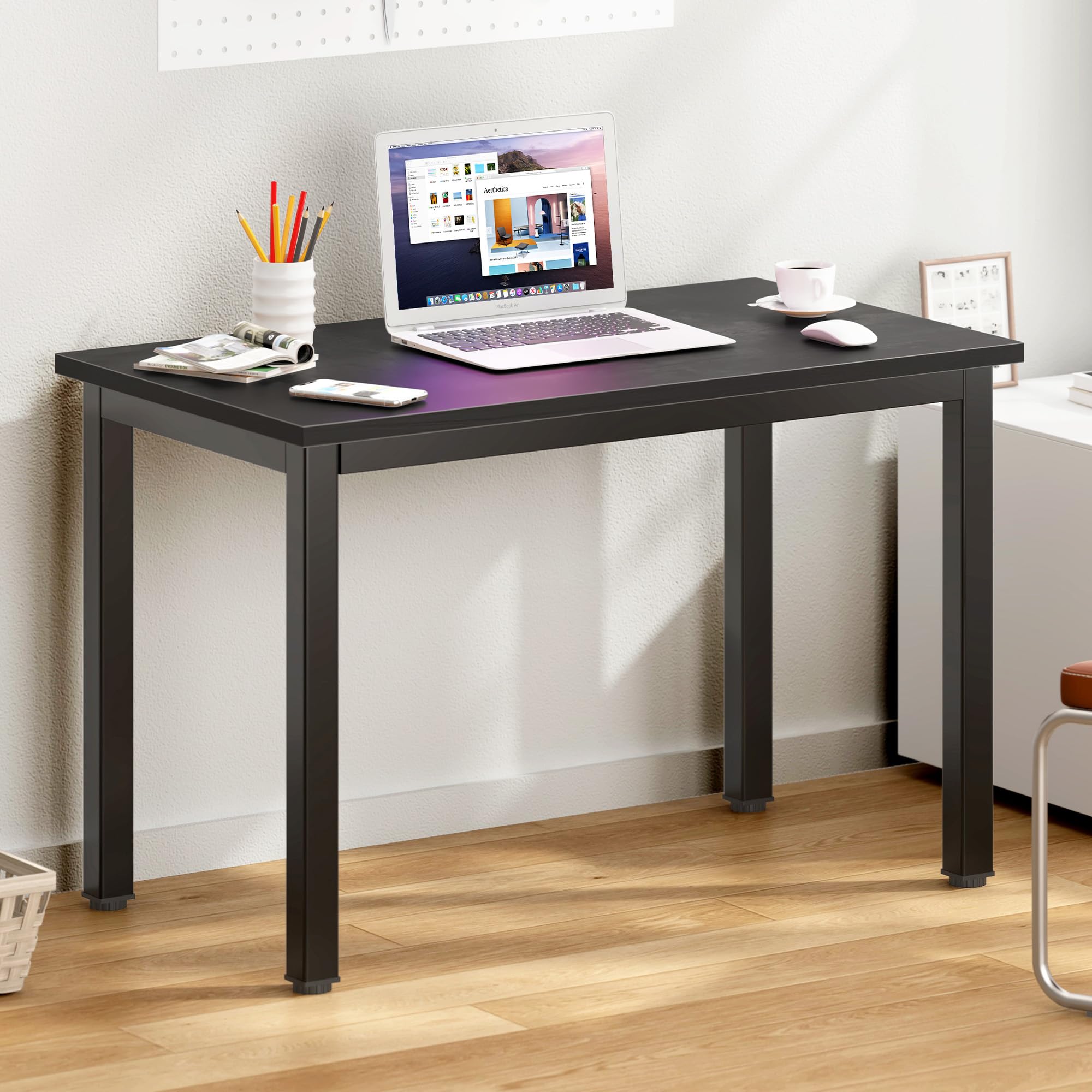 DlandHome 31.5 Inch Small Computer Desk - Compact Writing Table for Small Spaces, Study Desk for Students & Home Office, Black - Perfect for Dorm Rooms, Apartments & Workspaces