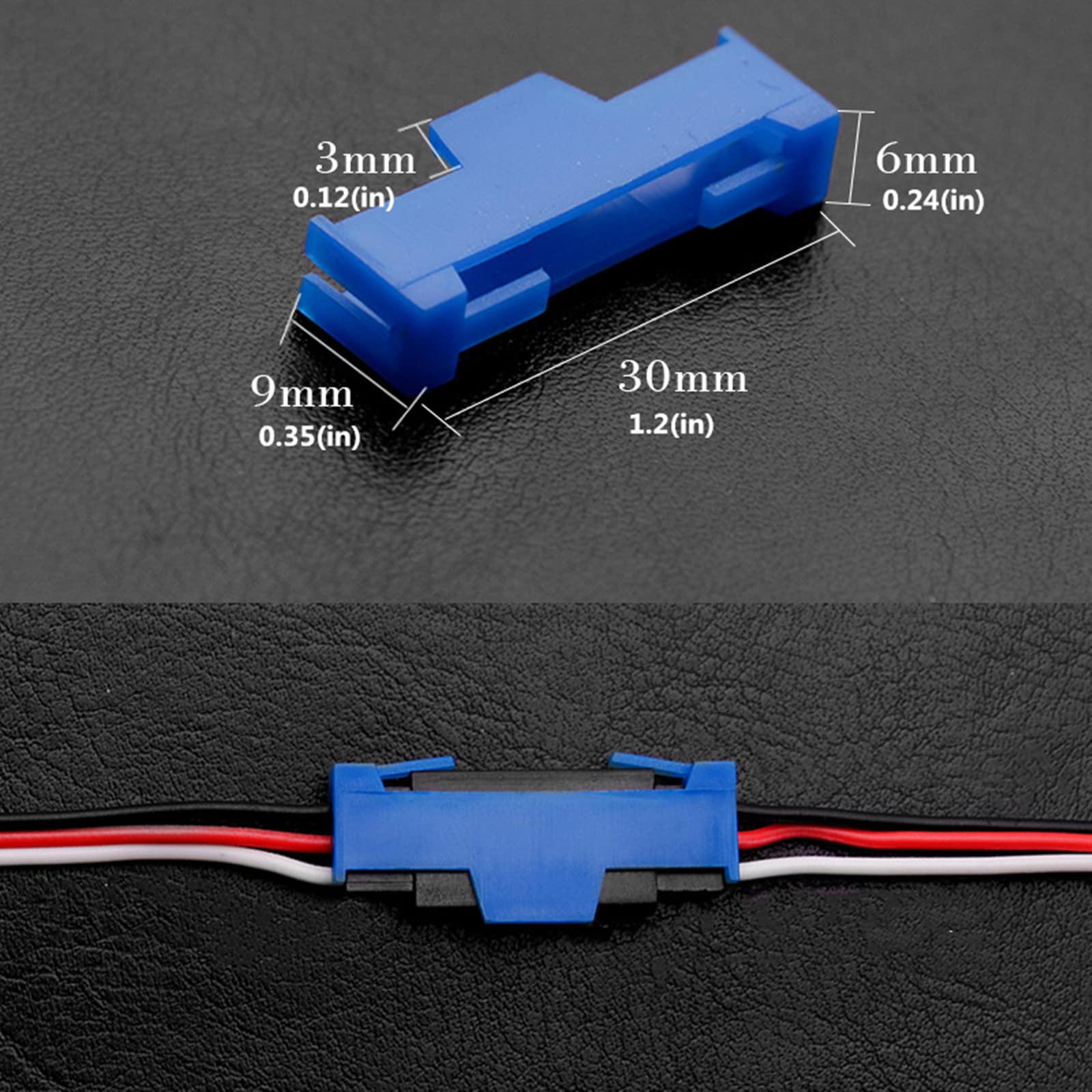 50PCS Servo Extension Cable Safety Connector Clips - Male/Female Servo Plug Lock & Adaptor Cables for RC Cars, Drones, Robotics - Secure Servo Lead Connection Kit for DIY Electronics Projects