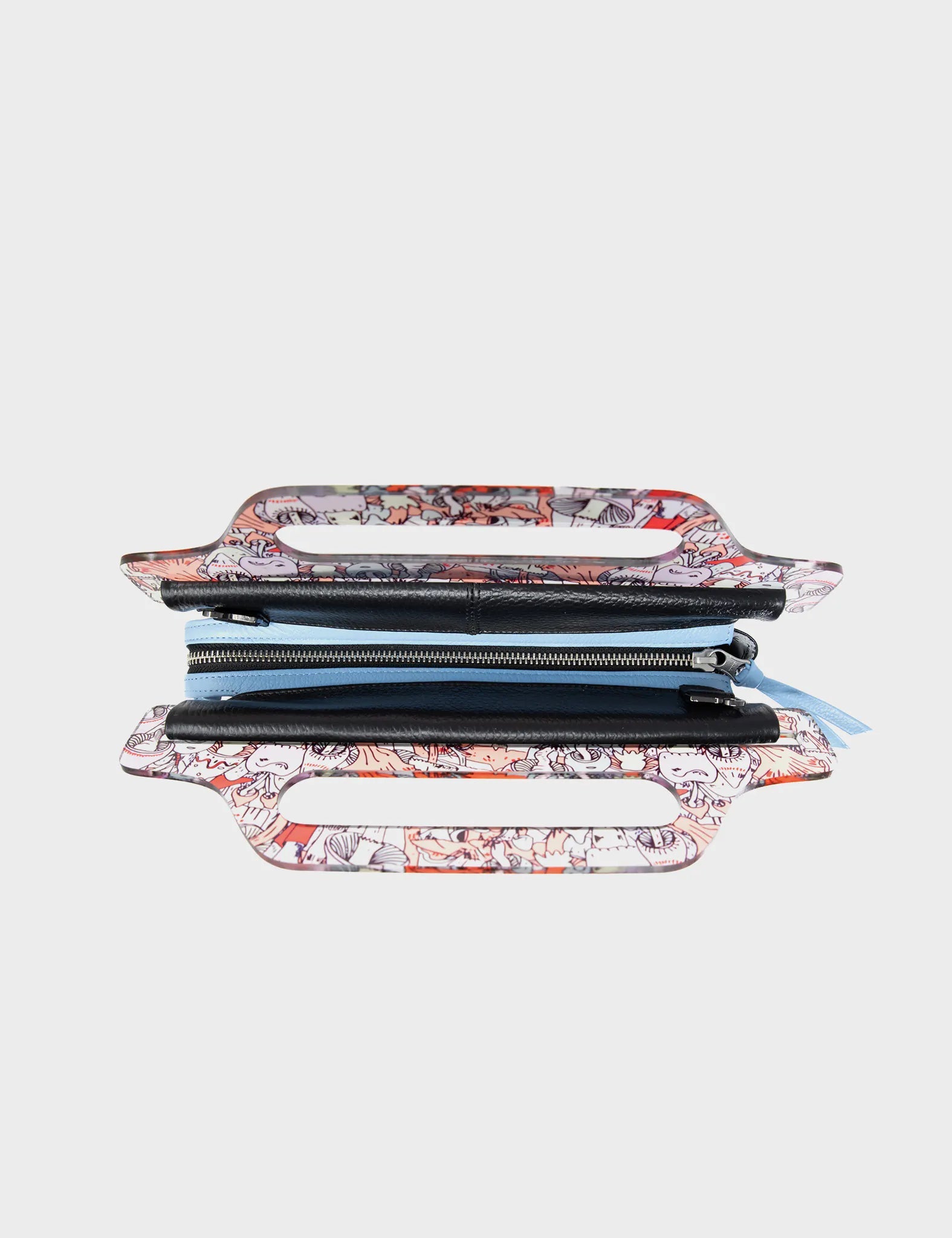 Stylish Manuel Black Leather Crossbody Handbag with Woodlands Print - Perfect for Travel, Shopping & Everyday Use
