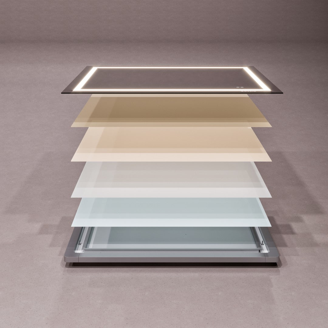 Eviva Glow 36 x 28 Inch Rectangular Frameless Wall Mirror - Modern Bathroom Vanity Mirror, Bedroom Decor, and Dressing Room Essential