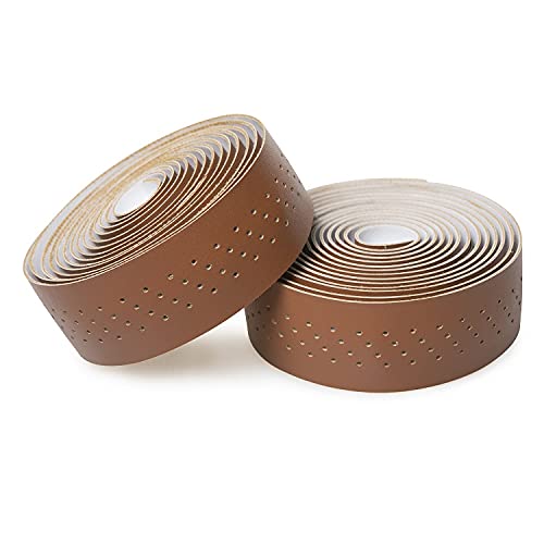 Premium PU Leather Road Bike Handlebar Tape - Non-Slip, Breathable Cycling Grip for Comfortable Ride | Durable Bicycle Accessories for Outdoor, Racing & Commuting