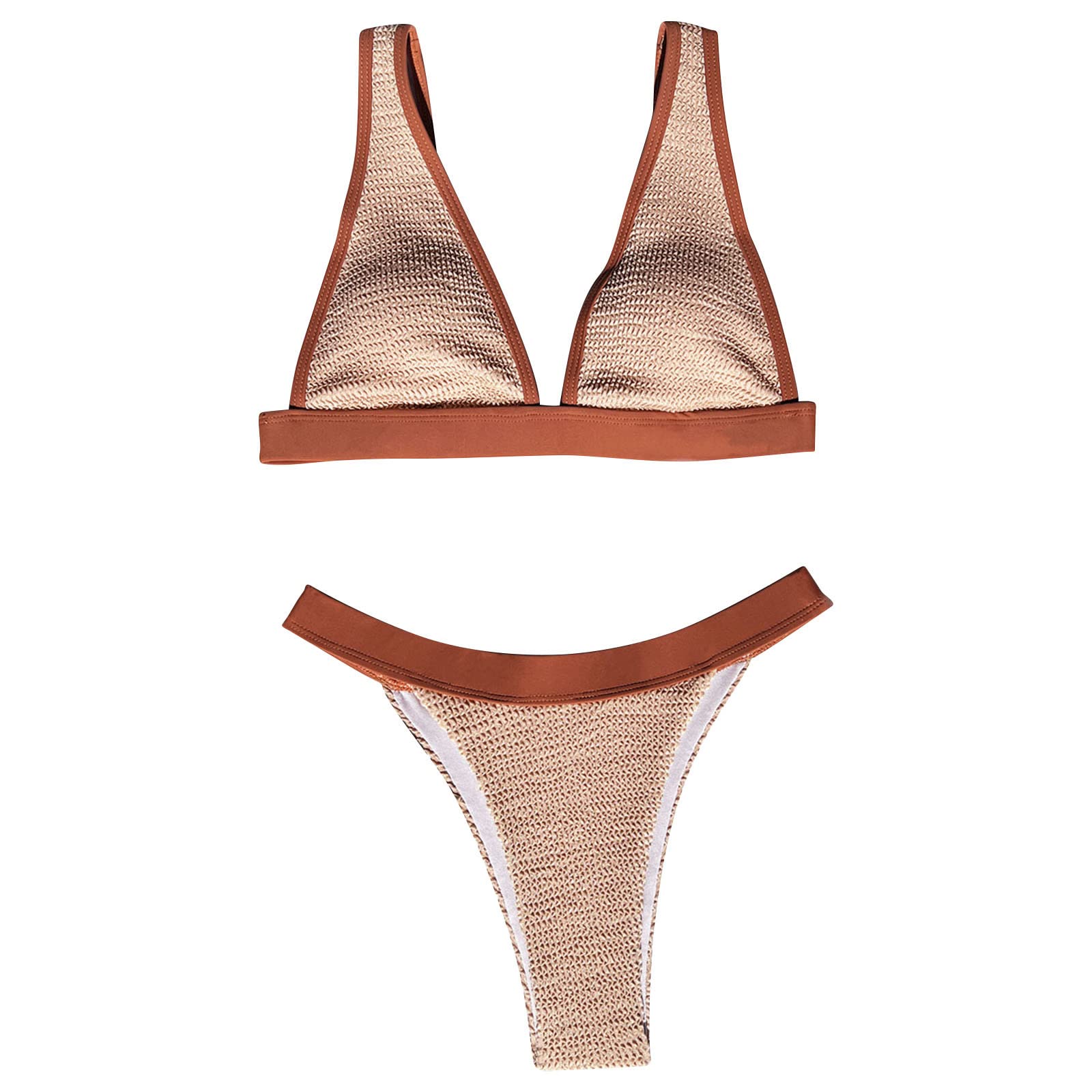 SHOPESSA Women's Sexy V-Neck Bikini Set - Swimwear for Beach & Pool