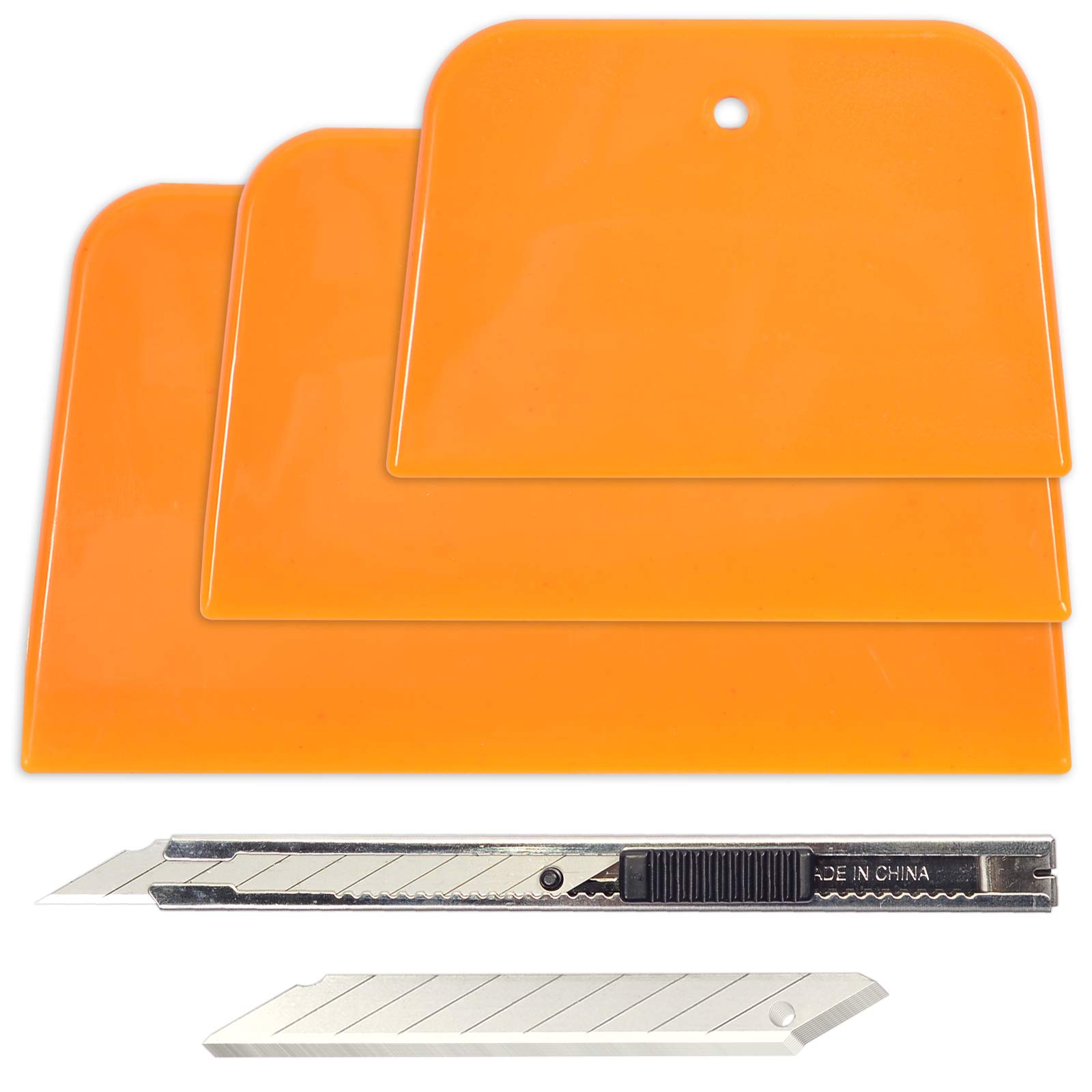 Automotive Body Filler Spreader & Wallpaper Smoother Tool Kit - Professional Putty Knife, Glaze Spreader, Paint Applicator for Car Repairs & Home Improvement Projects - Perfect for Auto Body Work, Drywall Patching, and Wallpaper Installation