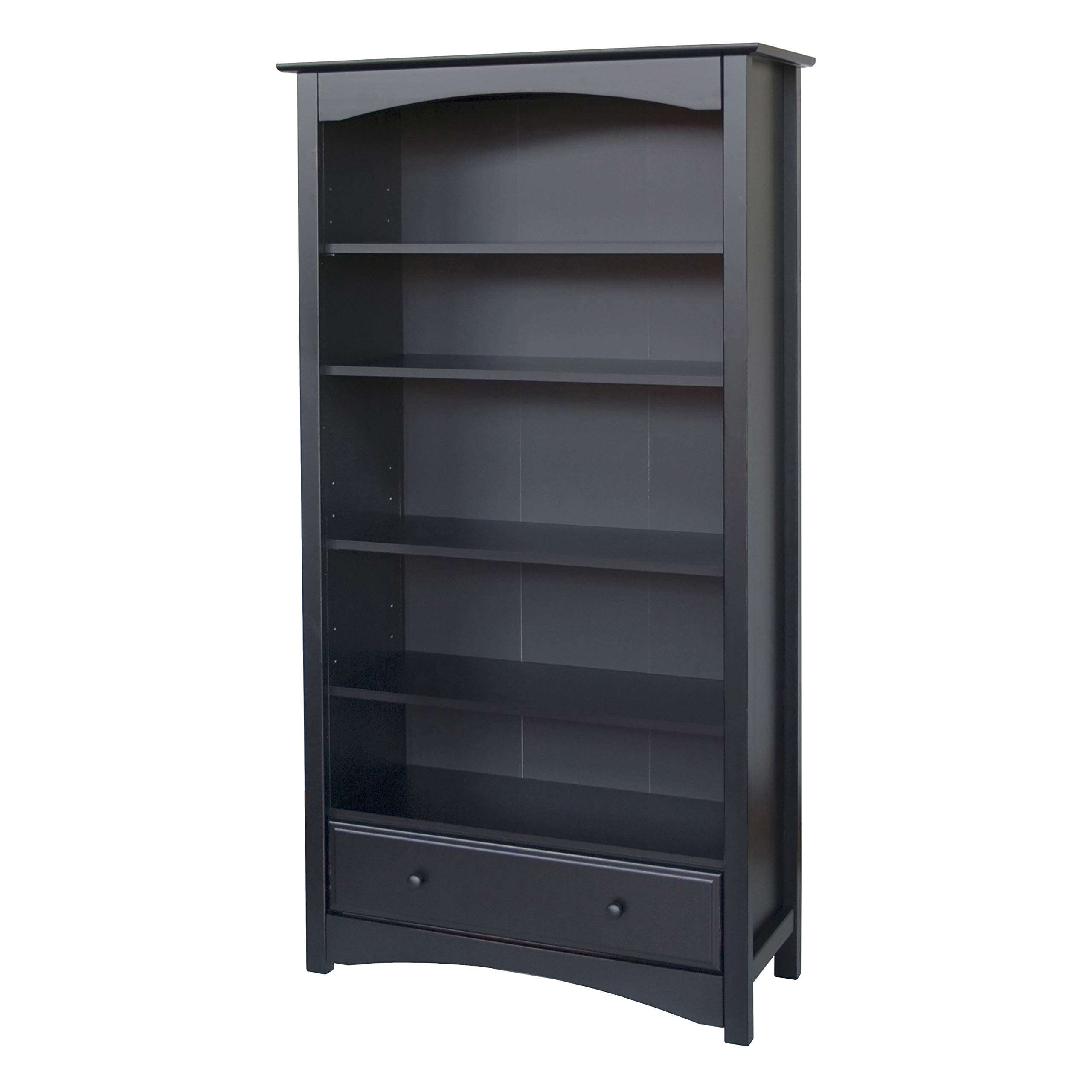 DaVinci MDB Modern Wood Bookcase in Ebony Finish - Stylish Storage Solution for Living Room, Office & Study Spaces