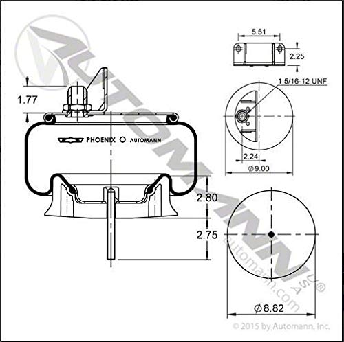 CONTITECH Air Spring with Bracket - Heavy Duty Replacement for Trucks & Trailers - Perfect for Suspension Repair & Off-Road Adventures