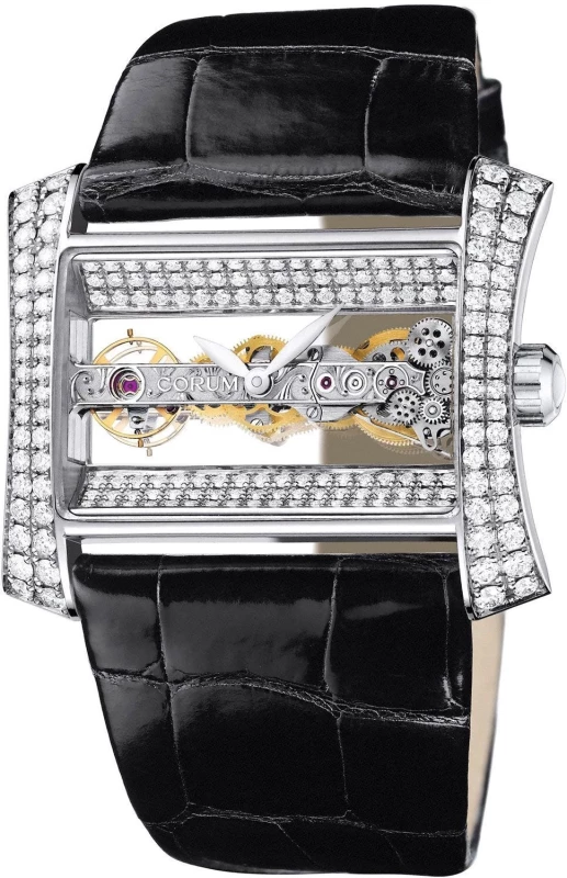 Luxury Corum 18K White Gold Diamond Ladies Watch - Elegant Women's Dress Watch for Special Occasions & Formal Events